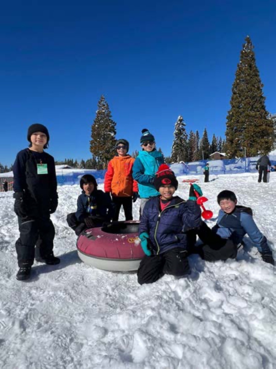 Scouts tubing on the annual Pack 986 Snow Day